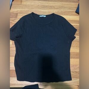 Reformation Black Short Sleeve Tee